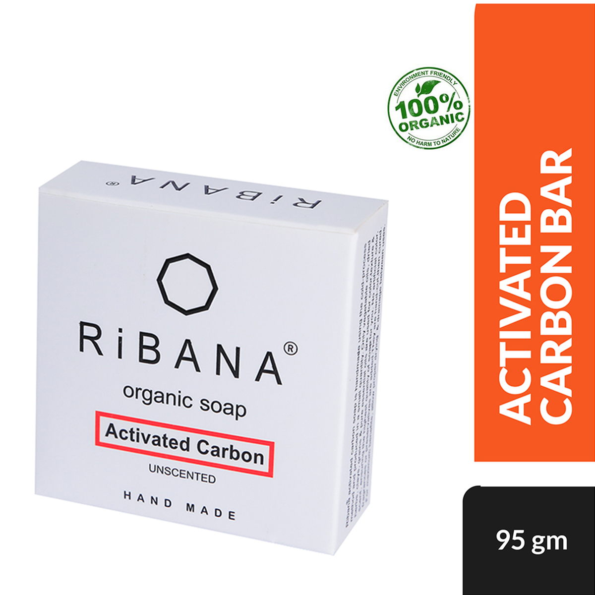Ribana Organic Activated Carbon Beauty Soap Bar- 95gm