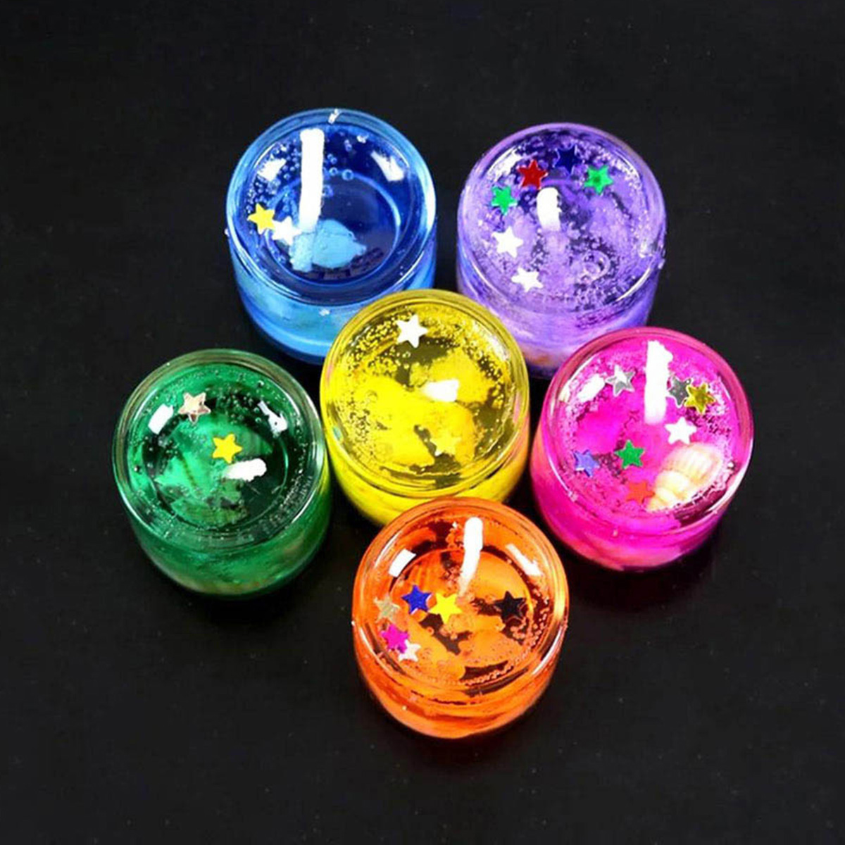 Jelly Candle Multicolor - 6 Pieces