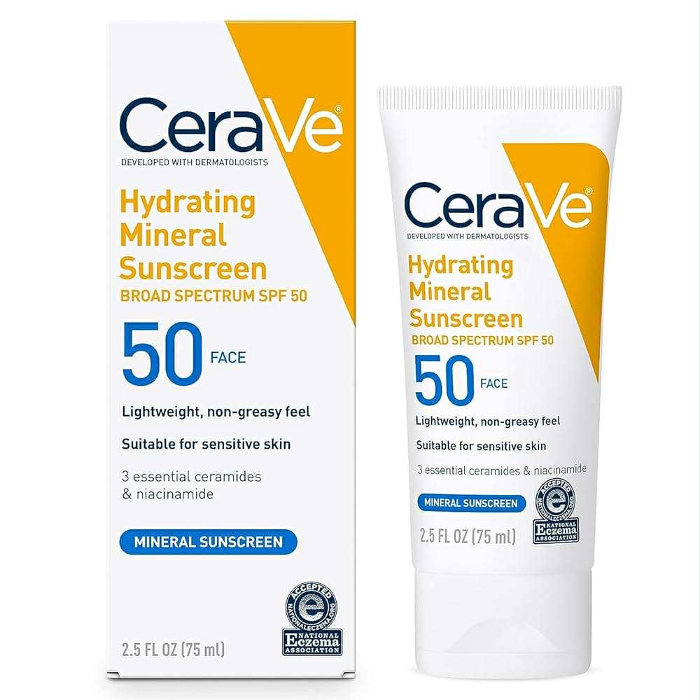 CeraVe 100% Mineral Sunscreen SPF 50 (USA)