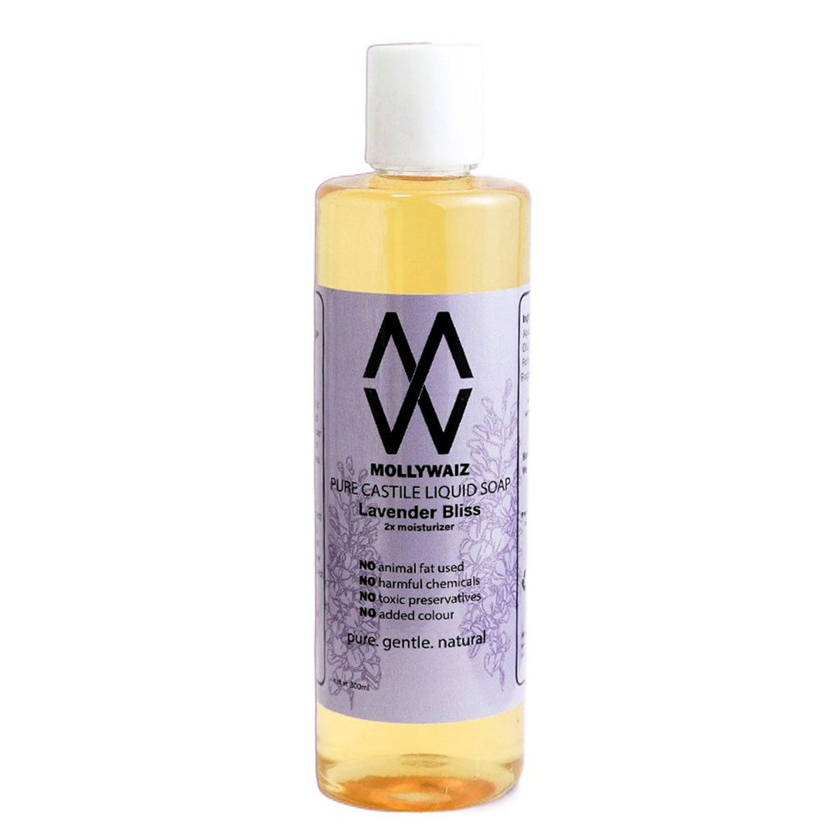Mollywaiz Pure Castile Liquid Soap LAVENDER 300mL Face Wash & Body Wash