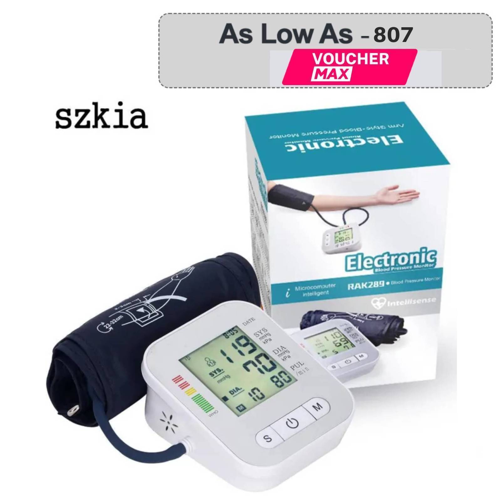 Electronic Digital Blood pressure Machine RAK-289 High Accuracy ডিজিটাল ব্লাড প্রেশার মেশিন BP Monitor