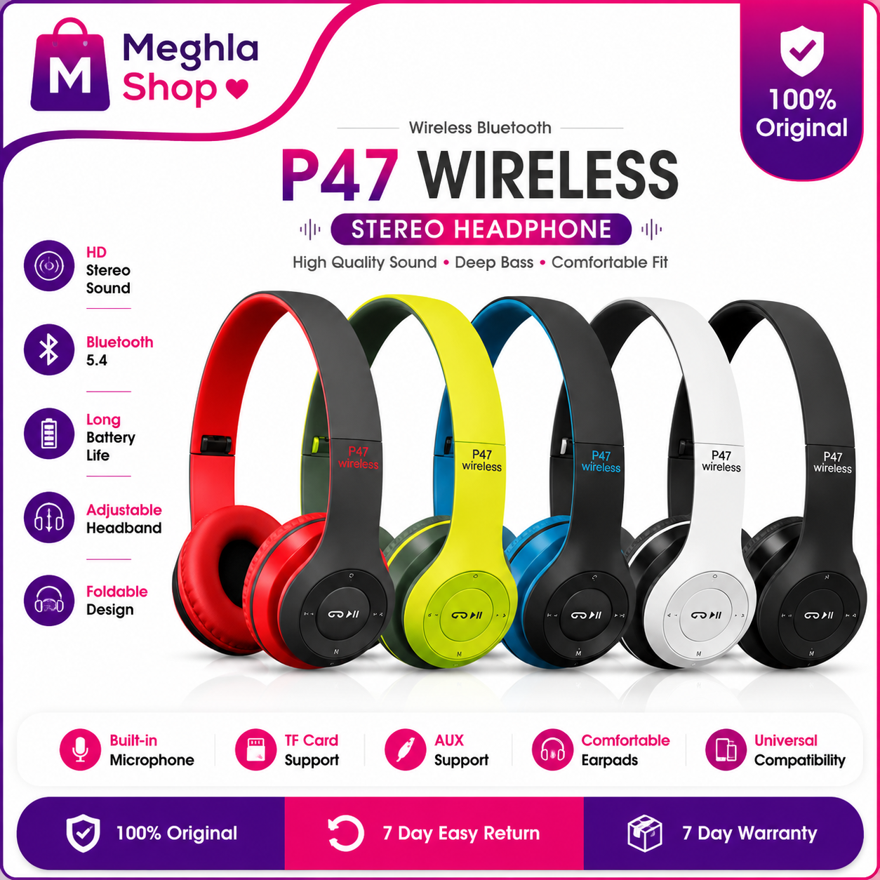 P47 New Wireless Bluetooth Headphone | Best Affordable Headphone