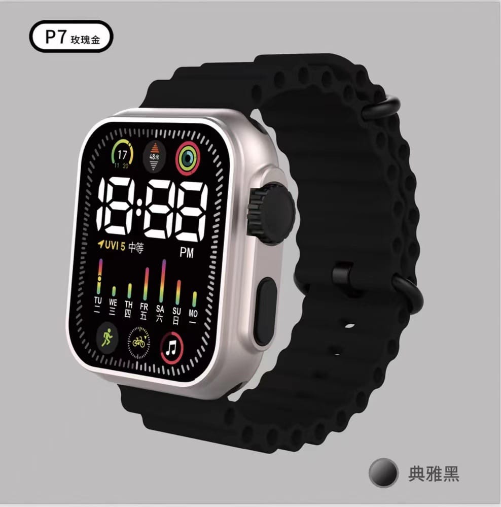 Digital Watch Waterproof 30M Fashion Waterproof Simple Silicone Electronic Watch for Men And Women