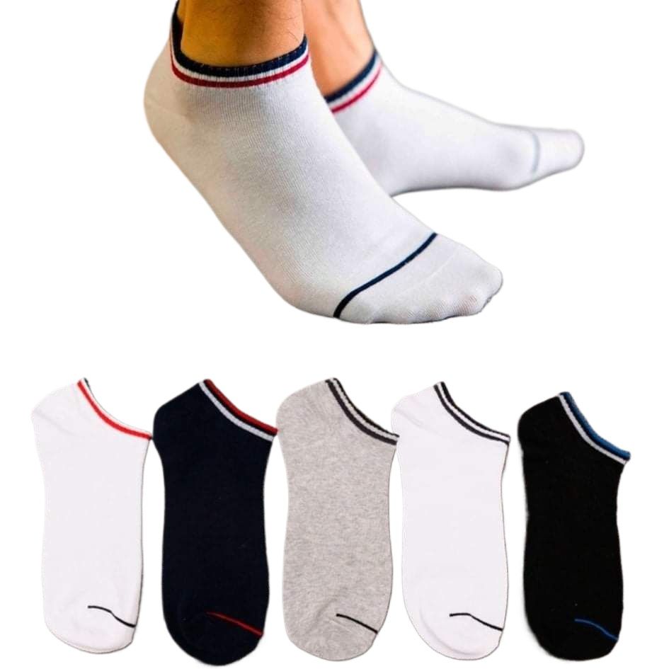 Cotton And Nylon Ankle Socks For Men  - Available in 3 Pairs and 5 Pairs Set