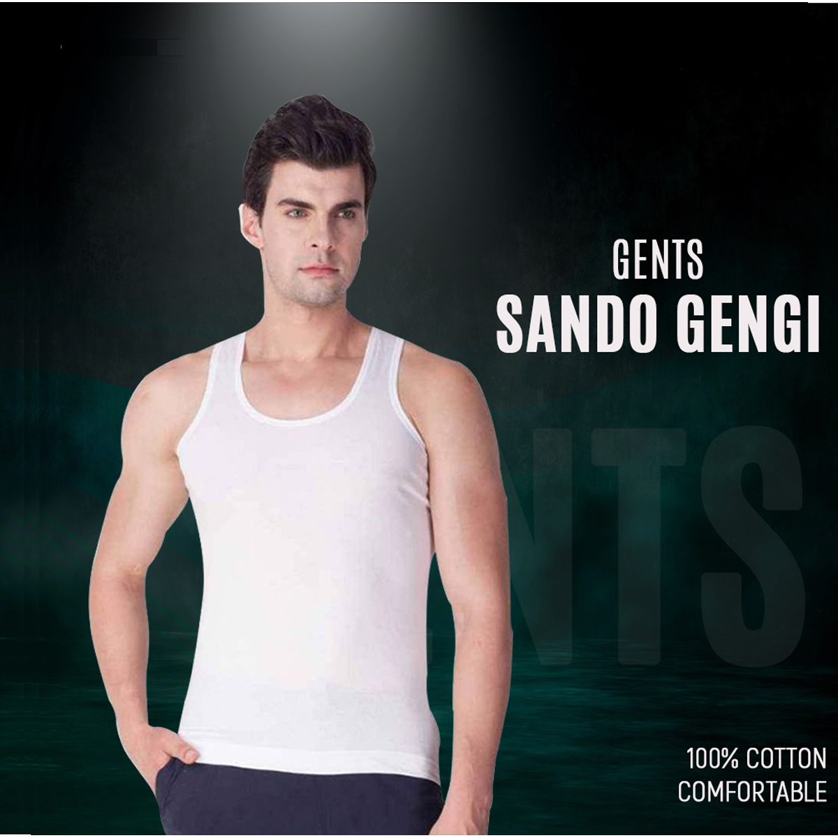 Cotton Vest for Men Sando Genji - 1 Piece