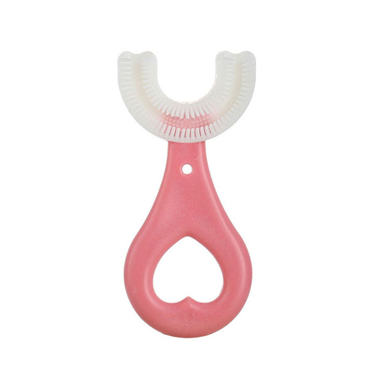 Silicone Baby Tooth Cleaner Brush Teether Brushes Oral U Shape Silicone Soft Head 360 Degree Deep Cleaning Brush
