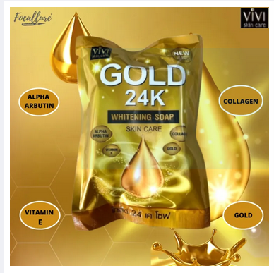 Vivi Skin Care Gold 24k Whitening Soap - 80gm