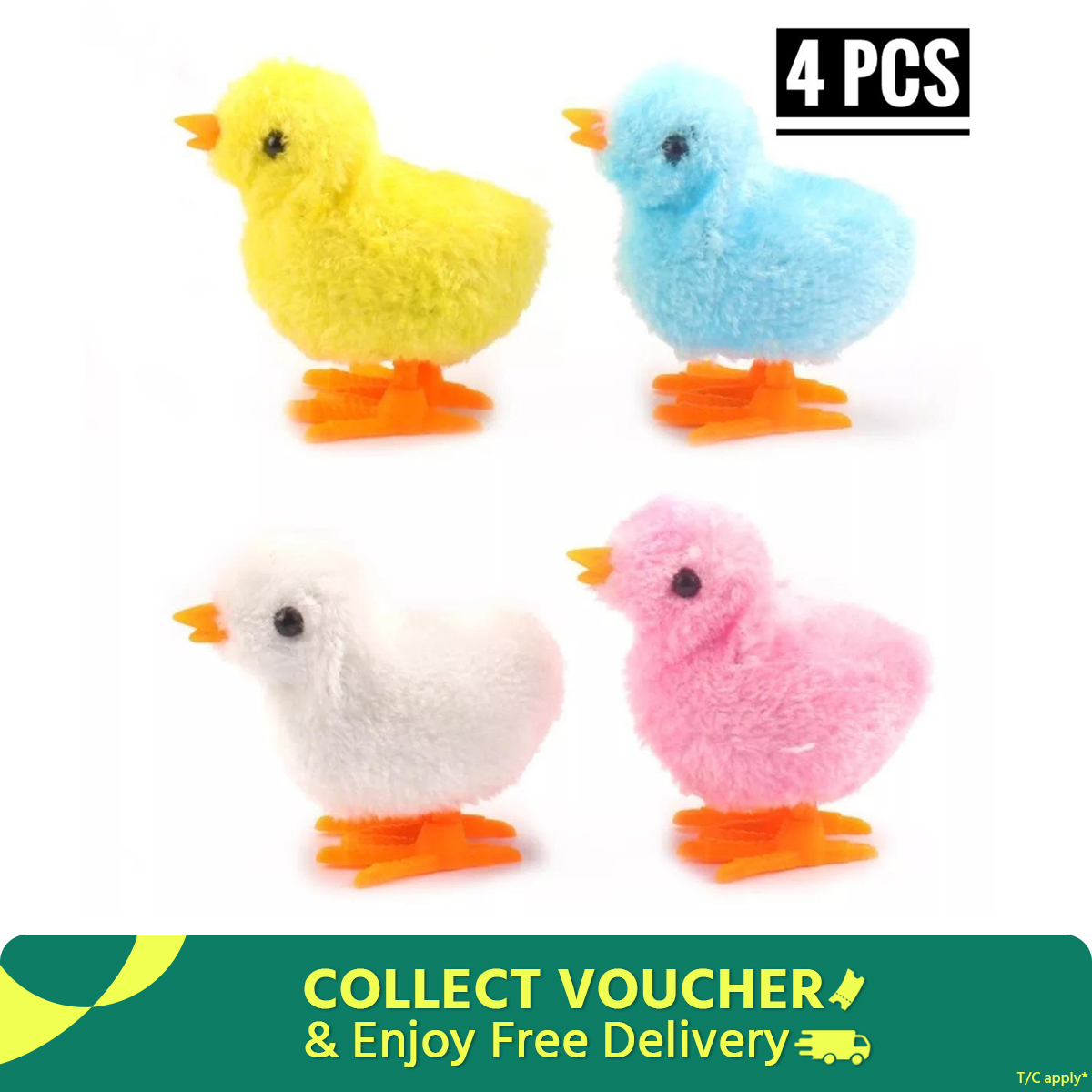 (4 Pcs) Chicken play Clockwork chick kids toys Moving