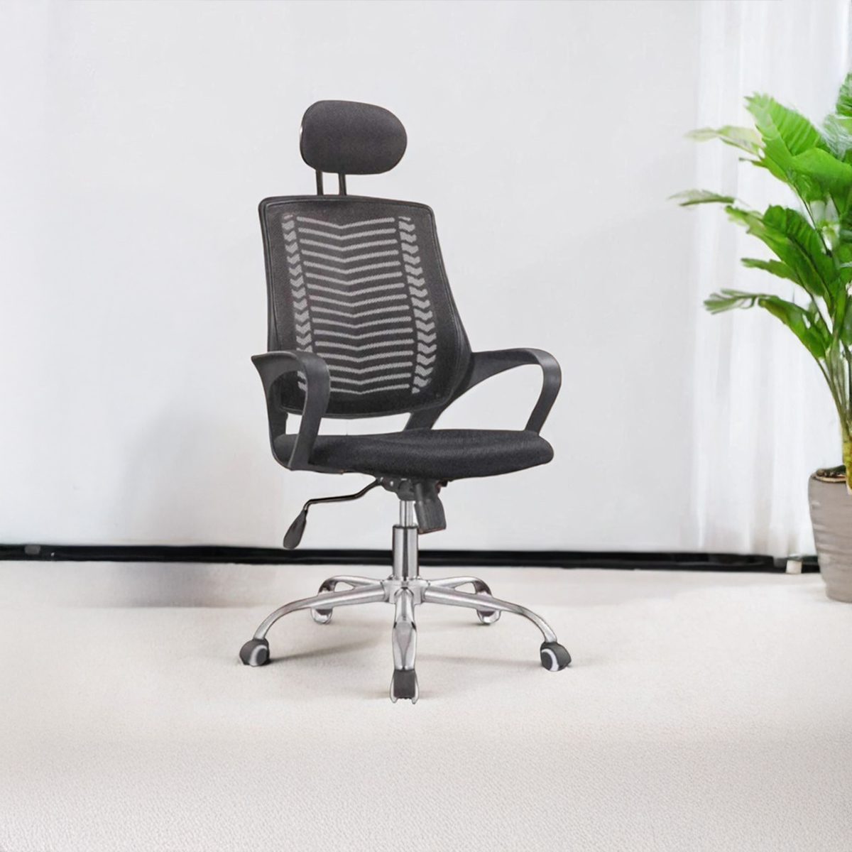 (FP-M-23-) Executive office chair / original China V-mash Black /1 years warranty/with Headrest Chair-good quality