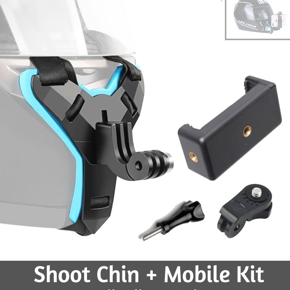 Motorcycle Helmet Chin Mobile Phone Holder Moto Dji Gopro Mountain Dog Action Camera Stand - Versatile  Helmet Camera & Mobile Mount for Riders
