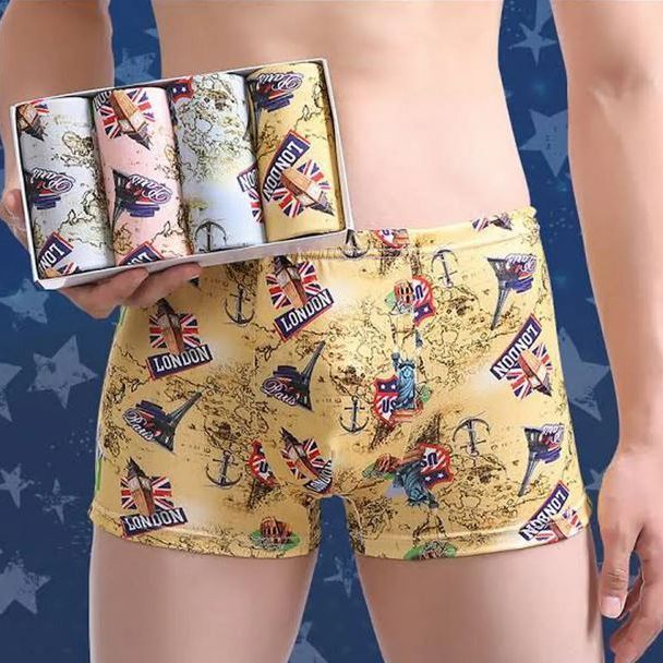 M/L/XL 3 pis Chaina boxer underwear For man Random colour- and Design Innovative Qualityful - Easy To care and Longive