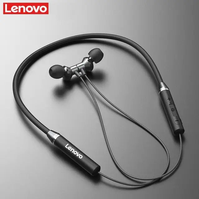Lenovo Bluetooth Earphones HE05 Wireless Earbuds Magnetic Neckband Earphone IPX5 Waterproof Sport Headset with Noise Cancelling