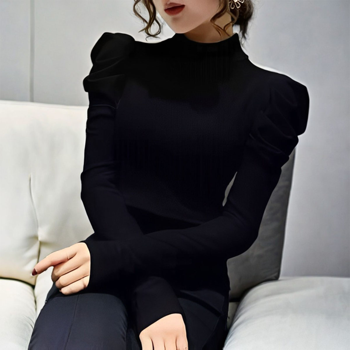 Full Sleeve Crop Top Blouse for Women and Girls