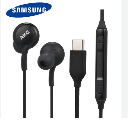 Samsung AKG Type-C Wired Earphones in Black Premium Quality with Rich Sound and In-Line Mic