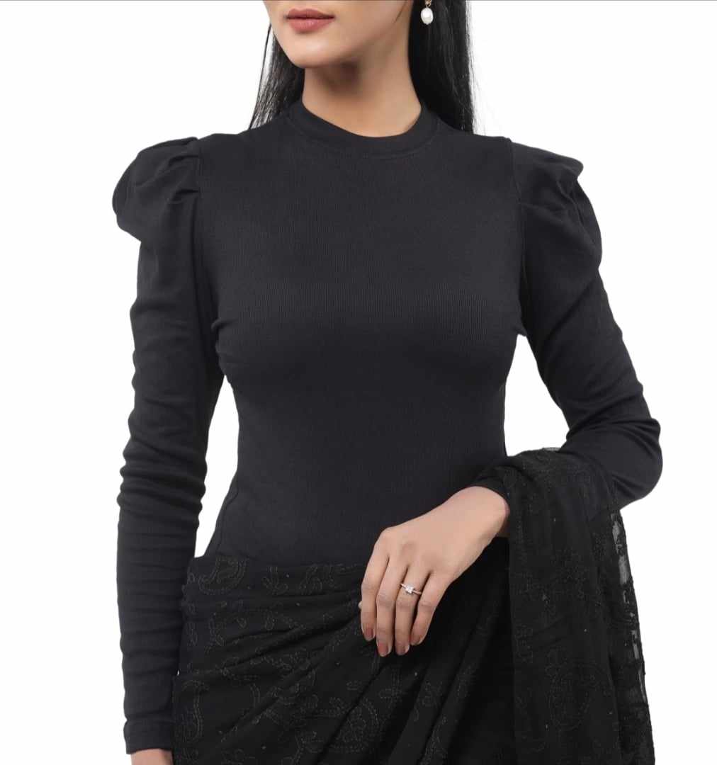 Full Sleeve Full Body Cotton Crop Tops Blouse for Women