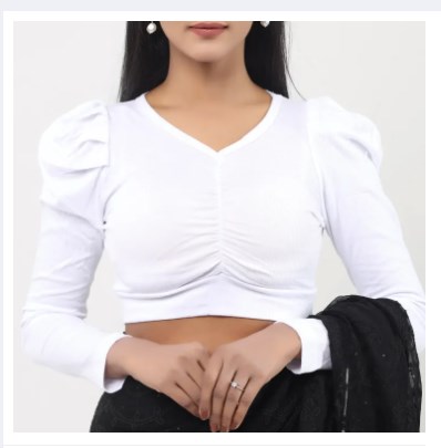 Stylish Fashionable Cotton Full hata Crop Tops Blouse for Women by Top Wear Collection