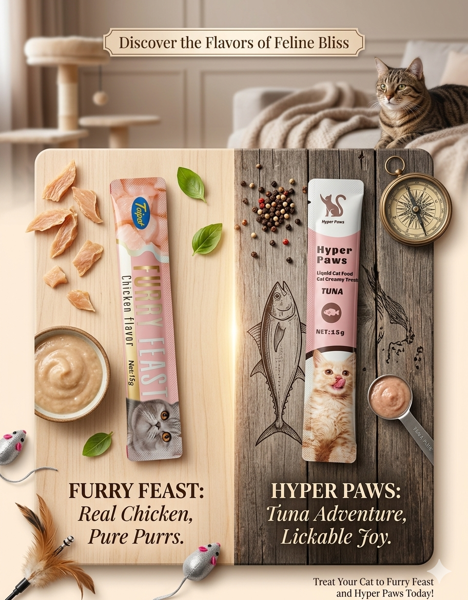 Cat Treat Chicken or Tuna Flavour 15g