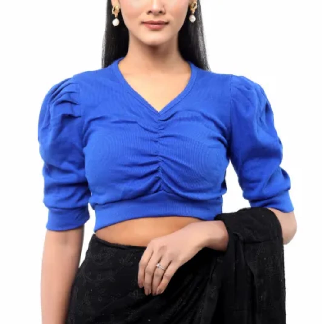 Cotton Short Body Crop Top Blouse for Women