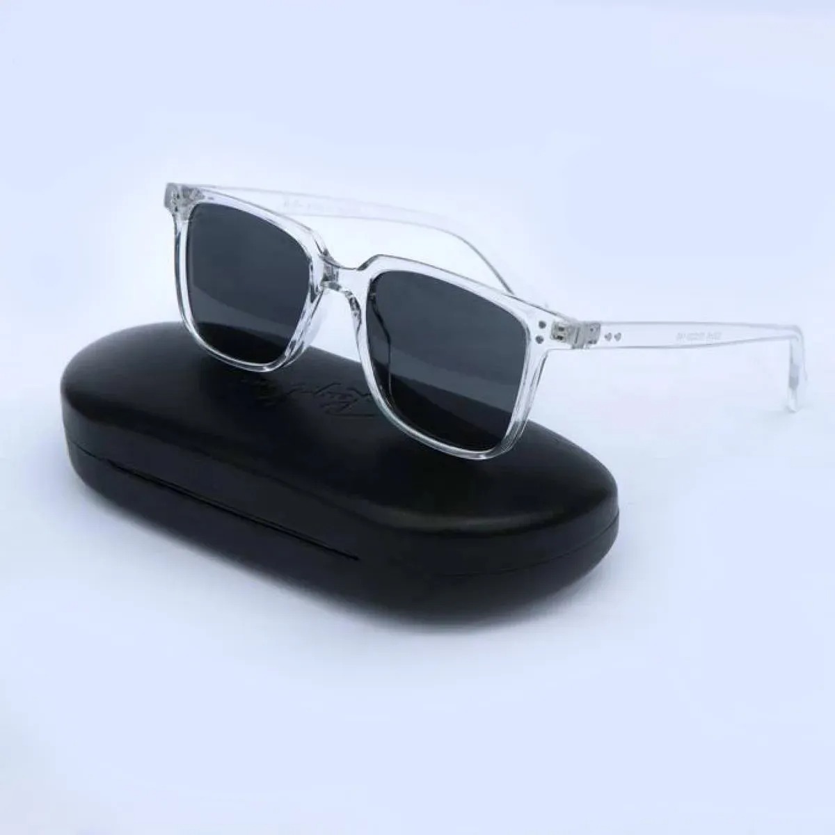 Casual Sunglasses for Men - Black Lens White Frame  Sun Glass