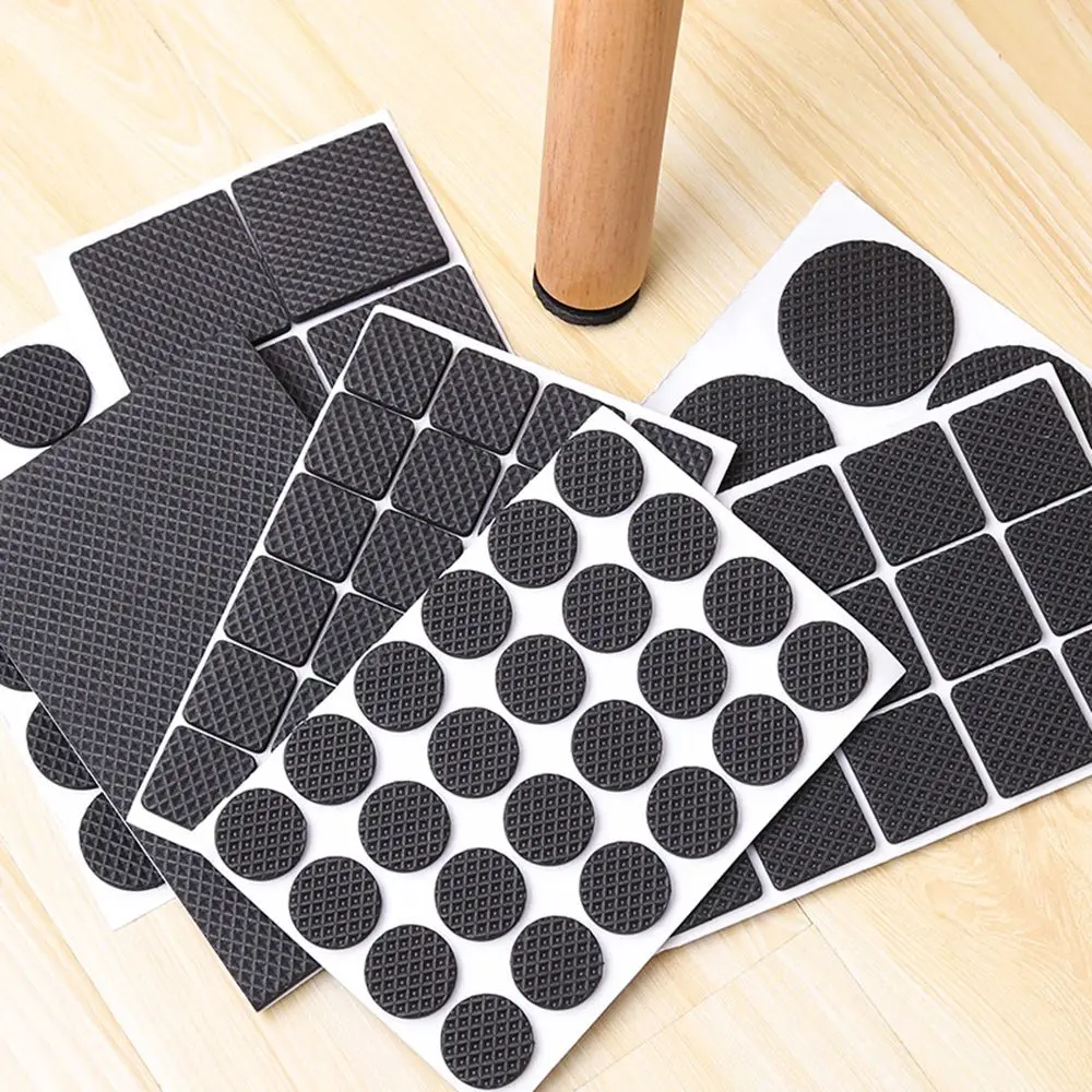 30/48 Pcs Self Adhesive Anti Slip Furniture Leg Mat Pads Hardwood Floor Protector Mat Anti Scratch Felt Pads Anti Noisy Bumper Chair Fittings Floor Protector