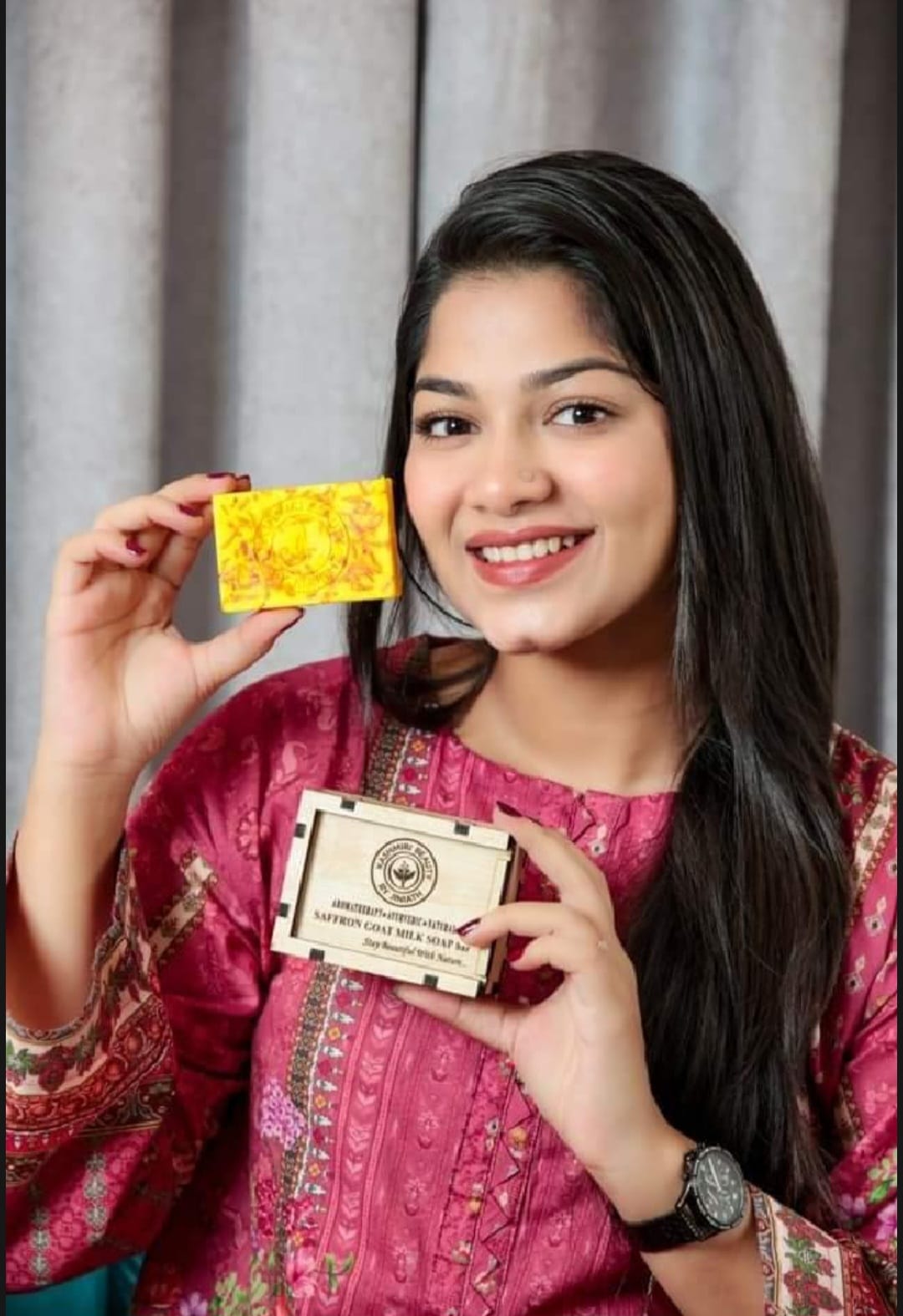 Hand Made Real Saffron Goat Milk Bar Soap 110 gram