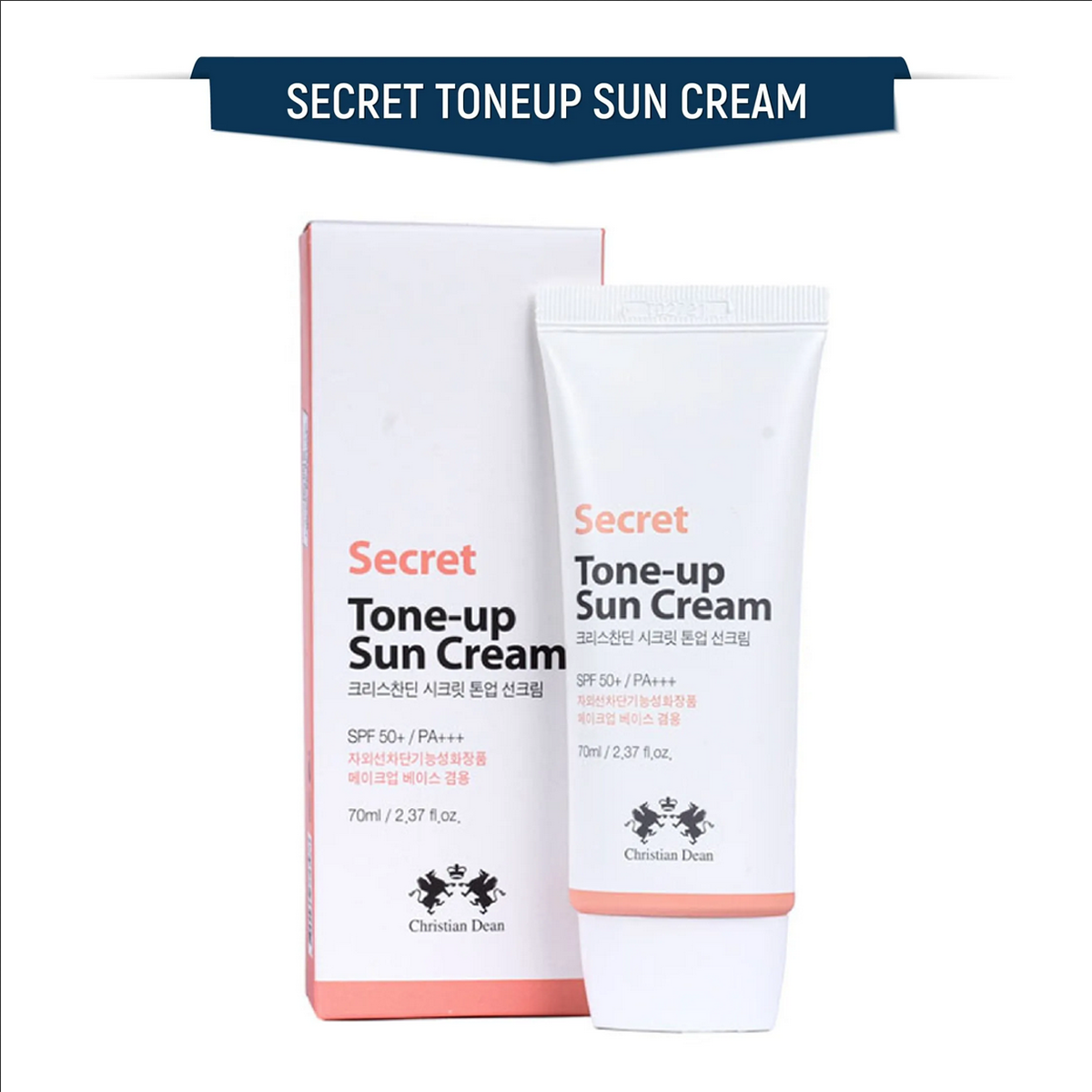 Christian Dean Secret Tone-Up Sun Cream with SPF50+ - 70ml