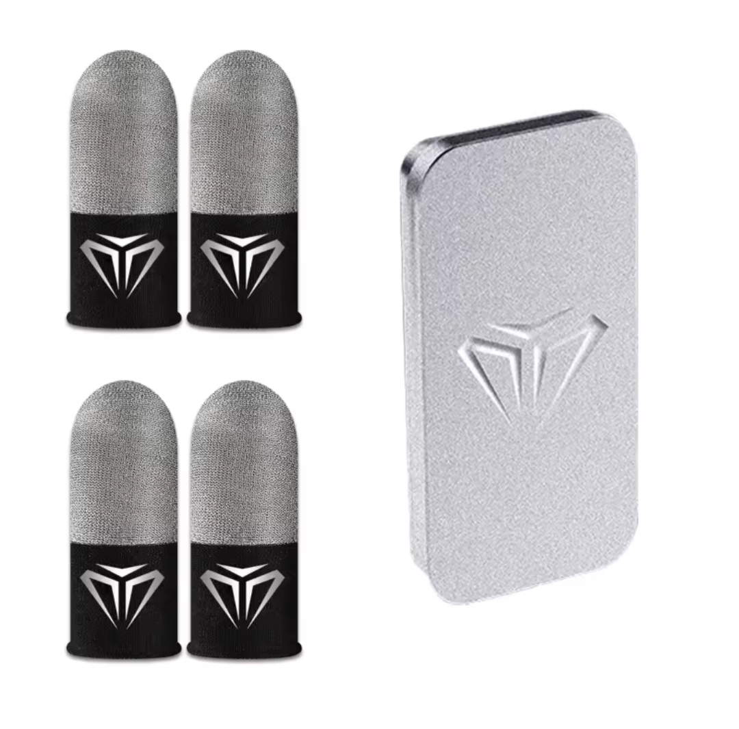 4 Pcs Mobile Game Fingertip Gloves Sweatproof Anti-slip Touch Screen Finger Sleeve Breathable Gaming Fingertip Cover For Gamer