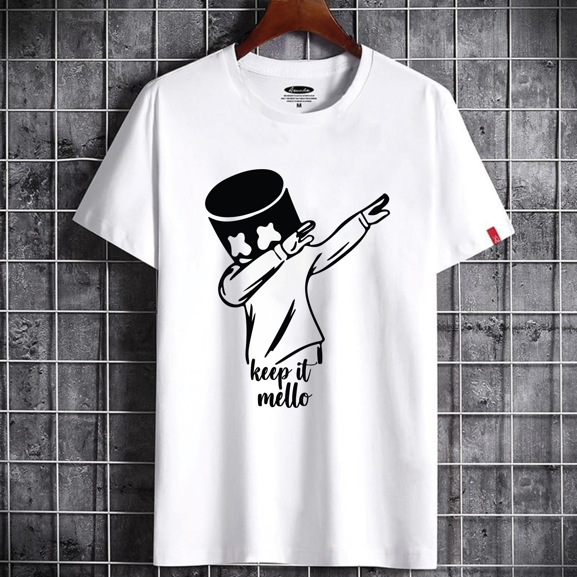 New Men Casual Graphic Print T-Shirt in Solid Colors