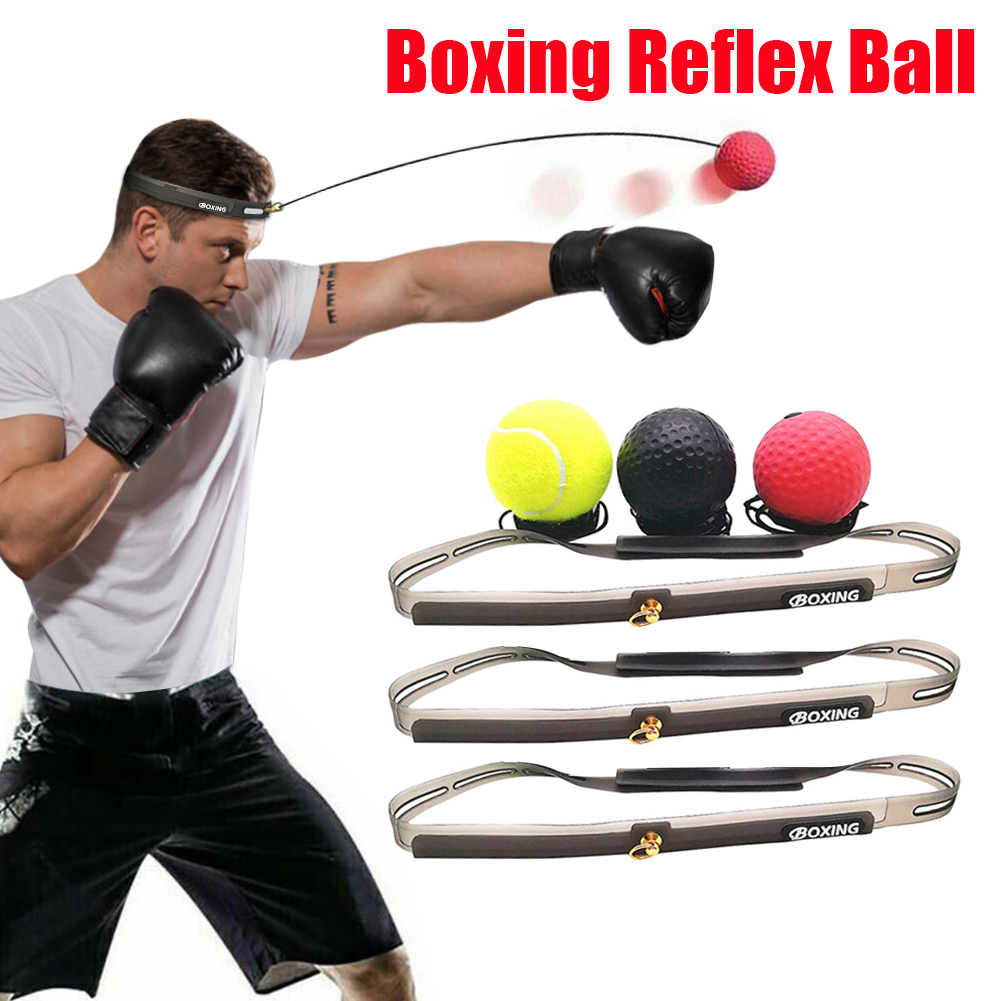 Boxing Reflex Speed Punch Ball Boxing  Balls for Agility Reaction Training with Sweatband Fitness Equipments Accessories