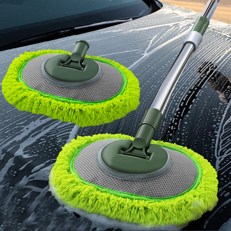 Car Cleaning Brush Detailing Adjustable Super absorbent Car Wash Brush Telescoping Long Handle Cleaning Mop Auto Accessories