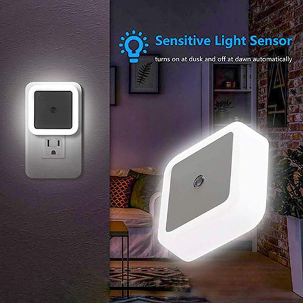 Auto On/Off Mini Wall LED Night Light - Convenient & Smart Bedroom Illumination LED Night Light Sensor Control Light Children's Room Bedroom Living Room Decoration Mini Night Light